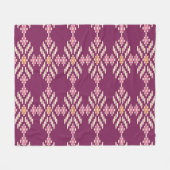 Südostasien: Retro Aborigine-Muster Fleecedecke (Vorderseite (Horizontal))