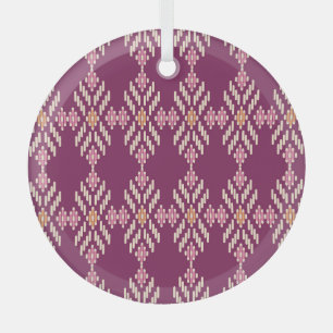 Südostasien: Retro Aborigine-Muster Ornament Aus Glas