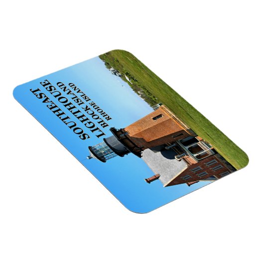 Südöstliches Leuchtturm, Block Island RI Flexi-Mag Magnet (Rechte Seite)