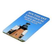 Südöstliches Leuchtturm, Block Island RI Flexi-Mag Magnet (Linke Seite)