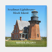 Südöstliches Leuchtturm, Block Island RI Magnet (Vorne)