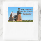 Südöstliches Leuchtturm, Block Island RI Stickers (Tasche)