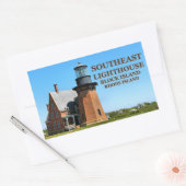 Südöstliches Leuchtturm, Block Island RI Stickers (Umschlag)