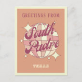 Südpadre Insel texas Retro Vintag Postkarte (Vorderseite)