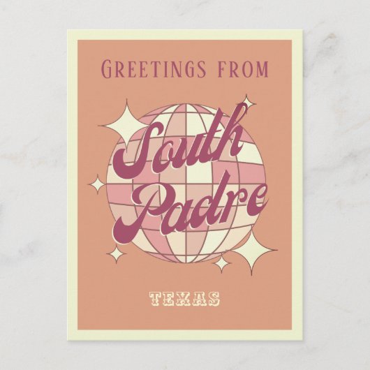 Südpadre Insel texas Retro Vintag Postkarte (Vorderseite)