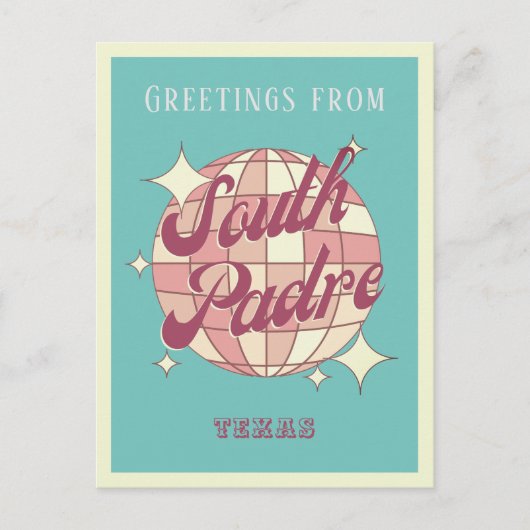 Südpadre Insel texas Retro Vintag Postkarte (Vorderseite)