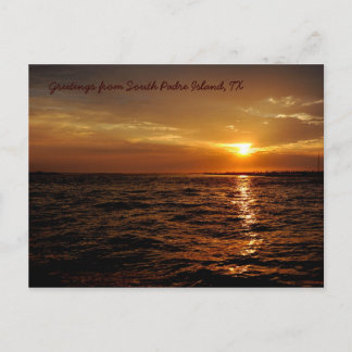 Südpadre Island - Sonnenuntergang Postkarte