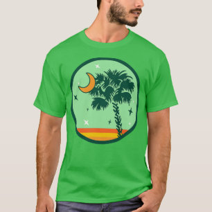 Südpalmenbaum Carolina mit Halbmond T-Shirt