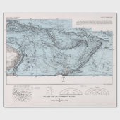 Südpazifik-Bodenkarte (1982) Geschenkpapier (Flach)