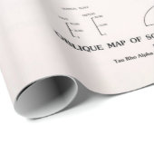 Südpazifik-Bodenkarte (1982) Geschenkpapier (Rolleneckpunkt)