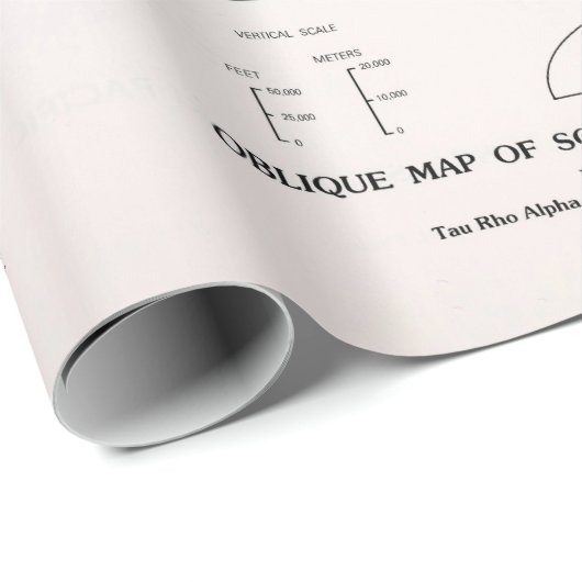 Südpazifik-Bodenkarte (1982) Geschenkpapier (Rolleneckpunkt)