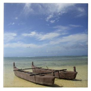 Südpazifik, Französisch-Polynesien, Moorea. Fliese