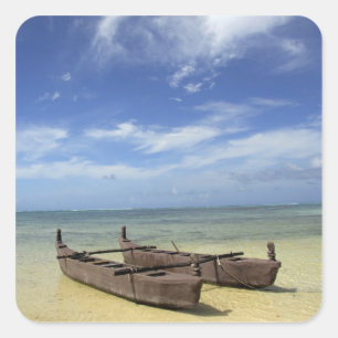 Südpazifik, Französisch-Polynesien, Moorea. Quadratischer Aufkleber