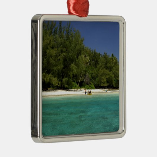 Südpazifik, Französisch-Polynesien, Moorea Silbernes Ornament (Rechts)