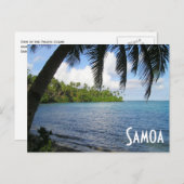 Südpazifik Gerahmt von Palm Tree, Samoa Postkarte (Vorne/Hinten)