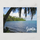 Südpazifik Gerahmt von Palm Tree, Samoa Postkarte (Vorderseite)