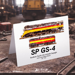Südpazifik GS-4 Daylight-Dampflokomotive Dankeskarte