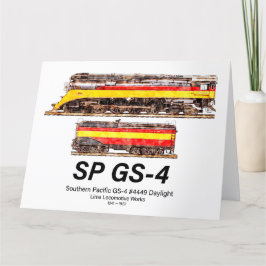 Südpazifik GS-4 Daylight-Dampflokomotive Dankeskarte