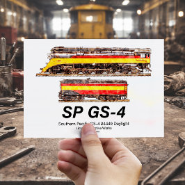 Südpazifik GS-4 Daylight-Dampflokomotive Postkarte