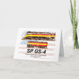 Südpazifik GS-4 Daylight Locomotive Profil Dankeskarte