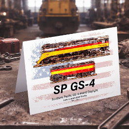 Südpazifik GS-4 Daylight Locomotive Profil Dankeskarte