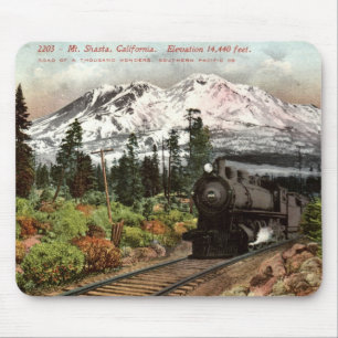 Südpazifik Mt. Shasta 1912 Vintag Mousepad
