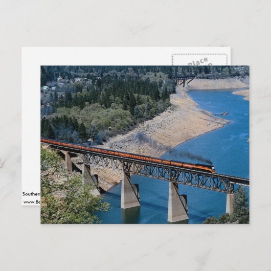 Südpazifik Nr. 4449 in Shasta Lake, Kalifornien Postkarte (Vorne/Hinten)