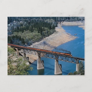 Südpazifik Nr. 4449 in Shasta Lake, Kalifornien Postkarte