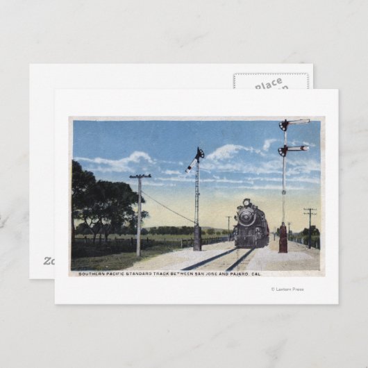 Südpazifikbahn nach Pajaro Postkarte (Vorne/Hinten)