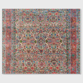 Südpersisch Roter Rosa Blau  Geschenkpapier (Flach)