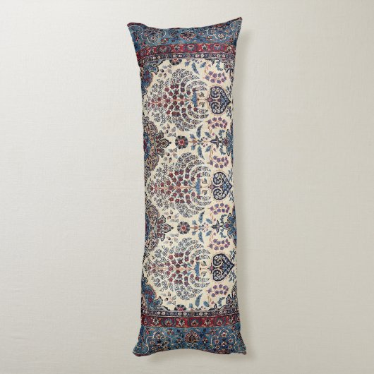 Südpersische Rose Blauer Tan Pinks Seitenschläferkissen (Rückseite (Vertikal))