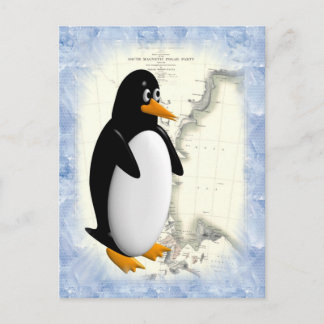 Südpol-Pinguin Postkarte