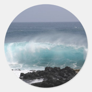 Südpunkt-Welle, Hawaii Runder Aufkleber