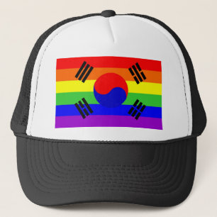 Südregenbogenflaggenhomosexueller koreas truckerkappe