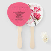 Südrosa Magnolia Hochzeitsprogramm Fächer (Vorne und Hinten)