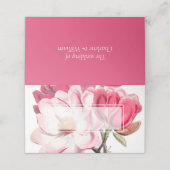 Südrosa Magnolias Hochzeitsfalte Platzkarte (Außenseite Aufgefaltet)