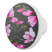 Südrosa Magnolien und Grau Keramikknauf (Rechts)