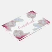 Südrosa Magnolienblüten Hochzeit Gästebuch (Ecke)