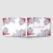 Südrosa Magnolienblüten Hochzeit Gästebuch (Voll)