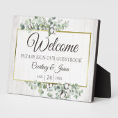 Südrustikale Baumwolle Begrüßungsguestbook Fotoplatte (Seite)