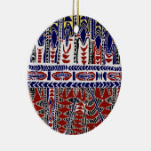 Südsee Samoa Batik Keramik Ornament (Rechts)