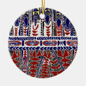Südsee Samoa Batik Keramik Ornament (Vorne)