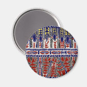Südsee Samoa Batik Magnet (Vorderseite/Rückseite)