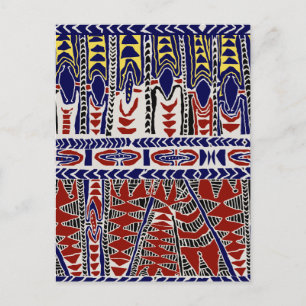 Südsee Samoa Batik Postkarte