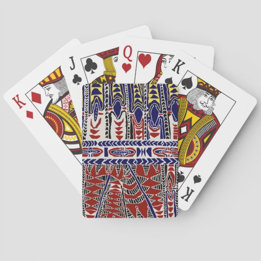 Südsee Samoa Batik Spielkarten (Rückseite)