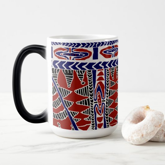 Südsee Samoa Batik Verwandlungstasse (Mit Donut)