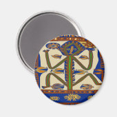 Südsee-Samoa-Mann Magnet (Vorderseite/Rückseite)