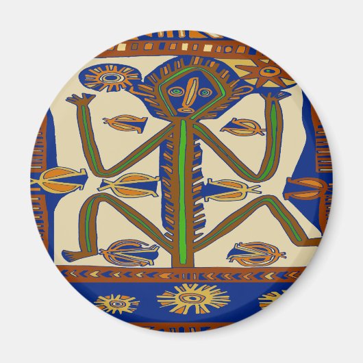 Südsee-Samoa-Mann Magnet (Vorne)