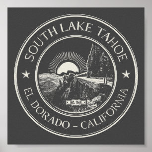 SÜDSEE TAHOE KALIFORNIA VINTAG POSTER