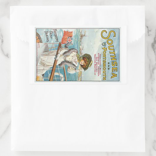 Südsee und Portsmouth Rechteckiger Aufkleber (Tasche)